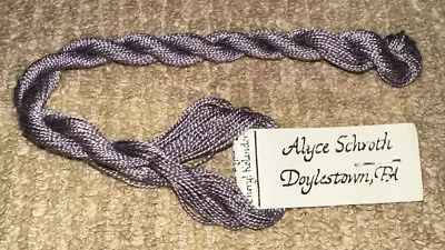 Vintage Alyce Schroth Hand Dyed Spun Silk 20yds Dk. Blue Violet Embroidery Floss • $9.97