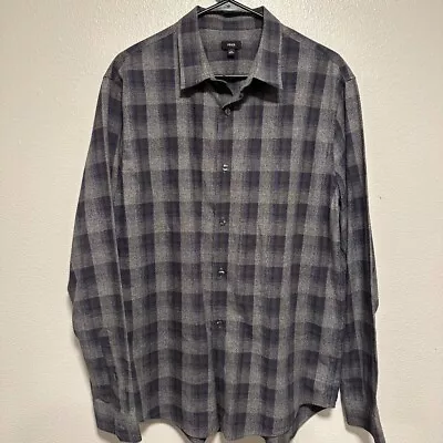 Vince Men’s Plaid Button Down Long Sleeve Shirt Size Large • $18