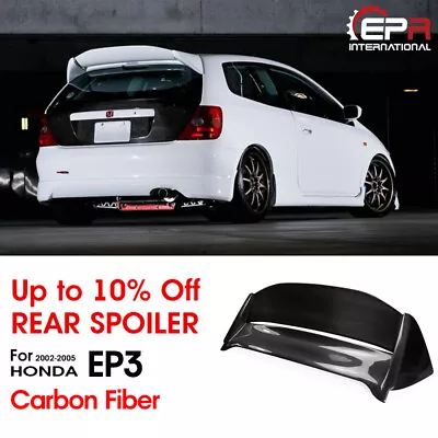 For 02-05 Honda Civic EP3 USDM Hatchback Mug-style Carbon Roof Spoiler Wing Lip • $1073.52