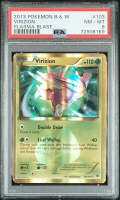 $139.99 • Buy PSA 8 NEAR MINT-MT Virizion PLASMA BLAST #103 SHINY HOLO RARE Pokemon Card