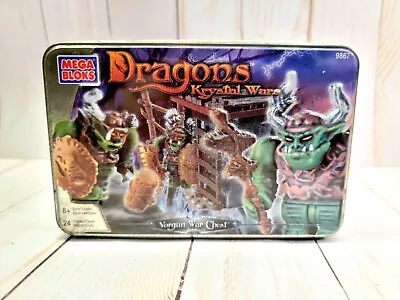 Mega Bloks Dragons Krystal Wars Vorgan War Chest 9867 2003 *Worn Box Tin Only* • $18.14