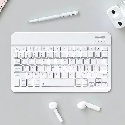 Mini Wireless Bluetooth Keyboard Rechargeable For IOS IPad Android All Tablet PC • £8.59