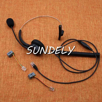 Call Center Monaural Headset Microphone Headsets Fit MITEL 5220 5224 5230 5235 • $18.98