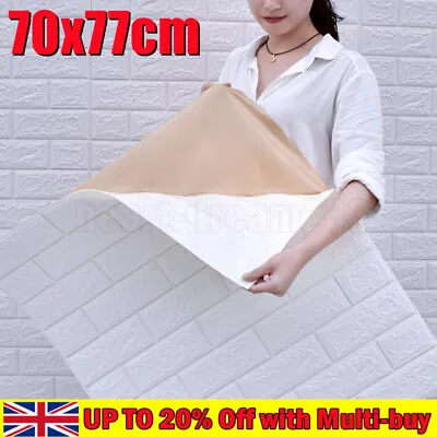£14.99 • Buy 20X 3D Tile Brick Wall Sticker Self-adhesive Waterproof Foam Panel Wallpaper ##