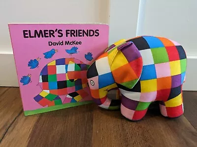 Elmer The Patchwork Elephant Elmer's Friends Plush Book Lot David McKee • $25