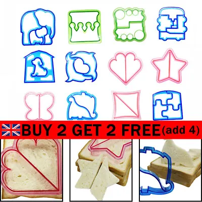 £1.99 • Buy Kids Lunch Sandwich Toast DIY Mould Cookies Mold Cake Bread Food Cutter Tools UK