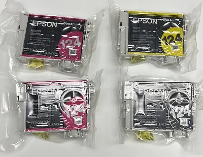 Epson 124 Black Magenta Yellow &  Ink Cartridge Set • $19.95