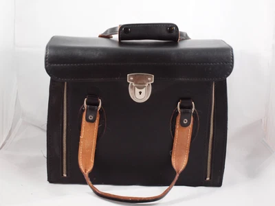 $20 • Buy Vintage Black Leather Camera Bag 1960s Made In Japan