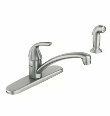  Moen 87202SRS Adler Low Arc 1-Handle Kitchen Faucet W/ Side Spray - Stainless • $62.99