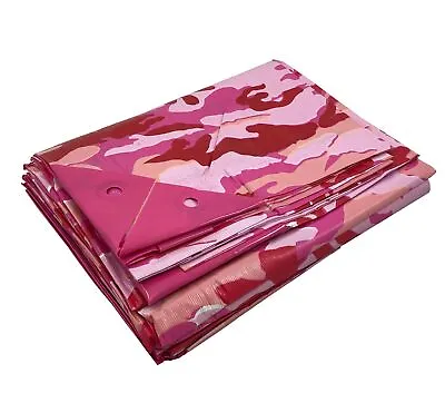 2.4m X 3m Pink Camouflage XT Tarpaulin Heavy Duty Ground Sheet Tough • £10.43