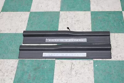 10-14 Mustang Charcoal Black LH RH Illuminated Door Sill Trim Step Plates OEM  • $159.99