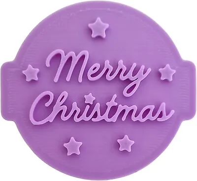 £3.90 • Buy Merry Christmas Embosser Stamp For Fondant Icing Cupcake Cake Topper Decoration