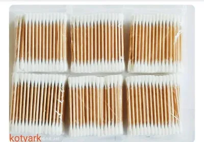 500 Cotton Wood Stick Buds Eco Friendly  Earbuds Organic Natural  Swabs. • £3.99