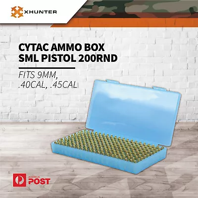 Cytac Ammo Box Case Shot Shell Holder Container For 9mm .40cal .45cal • $33.50