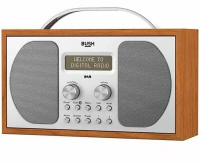 £35.99 • Buy Bush Wooden DAB Radio With Bluetooth DAB FM Alarm - Kitchen Living Room (A-)
