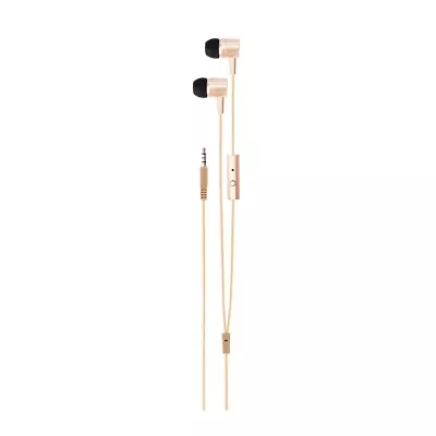 Xqisit IE20 Stereo 3.5mm In Ear Headset Headphones - Gold 23847 • £7.99