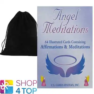 Angel Meditation Affirmations Cards Deck Us Games Systems With Velvet Bag New • £21.91