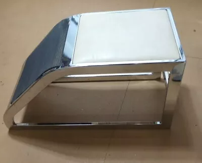 Vtg Shoe Store Fitting Stool Mid-Century Chrome Leather 1997 Shelby Williams • $189.73