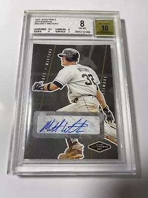 2007 Just Minors Justifiable Matt Wieters #JF-49 BGS 8 Auto 10 • $39.99