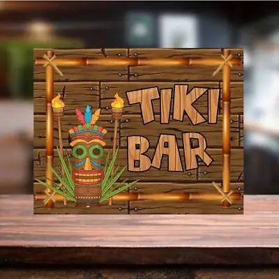 £4.99 • Buy Vintage Tiki Bar Beach Holiday Sun Man Cave Garden Pub Club Metal Plaque SIGN