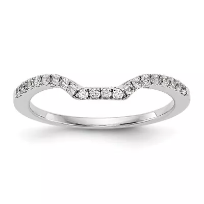 $699.99 • Buy 14K White Gold 1/5 Carat Lab Grown Diamond Wedding Band Ring For Womens