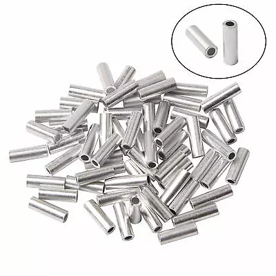 $6.99 • Buy Aluminum Alloy Crimp Sleeve Aluminum Tube Fishing Tackle Connector