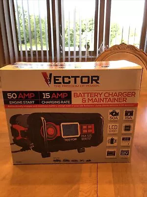Vector 15 Amp Automatic 12V Battery Charger With 50 Amp Engine Start And Alterna • $99.77