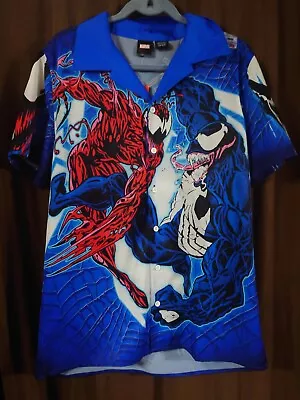 Marvel Venom Vs Carnage Shirt Men’s Size Small All Over Print Button Up  • $30