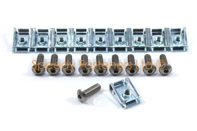 £6.99 • Buy Honda CBR Suzuki GSXR Yamaha R1 R6 M6 Metal Fairing Panel Clips & Bolts Qty. 10
