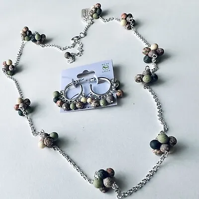 Viva Bead Handmade Clay Beads Long Necklace And Earrings Set NWT • $28.90
