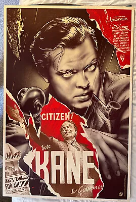 VERY RARE CITIZEN KANE 9 Of 15 Martin Ansin WOOD VARIANT Print NT Mondo MAD DUCK • £220