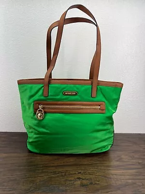 Michael Kors Kempton Tote Green Nylon Zip Small Bag  • $49.88