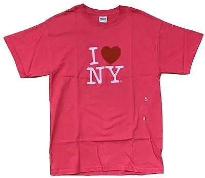 I Love NY New York Heart T-shirt Size Medium Pink 100% Cotton Excellent! • $12.98