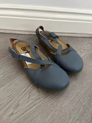 £34.99 • Buy The Art Company Antibes Womens Blue Leather Shoes Sandals Size UK 4 New No Box