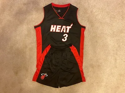 Youth Wade Jersey + Shorts Uniform - Miami Heat Basketball - 3T-Boys XL Kids • $23.95