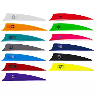 36pk Bohning X Vane 3  Shield Cut Vanes Mix Two Solid Colors Your Choice • $12.49