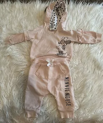 Disney Baby Outfit Size 3-6 Months Pink Minni Mouse Ears Sweater Pants Baby Girl • $12