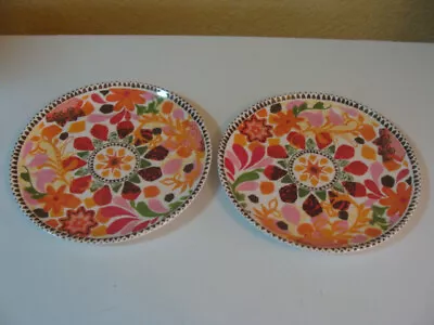 Threshold Target 2 Dinner Plates Melamine Colorful Floral Design 10 3/4  • $12