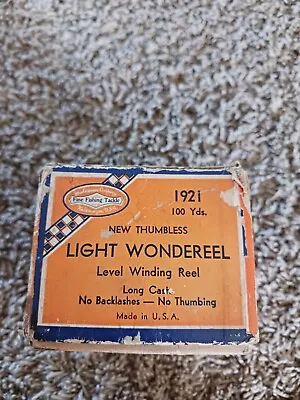 $13.50 • Buy SHAKESPEARE  LIGHT WONDEREEL  CASTING REEL No. 1921 In BOX W/BAG