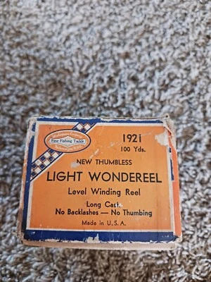 $13.50 • Buy SHAKESPEARE  LIGHT WONDEREEL  CASTING REEL No. 1921 In BOX W/BAG