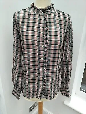 FALMER HERITAGE Cotton Check Shirt Size 16 Cow Girl With Frill Edge.  • £3