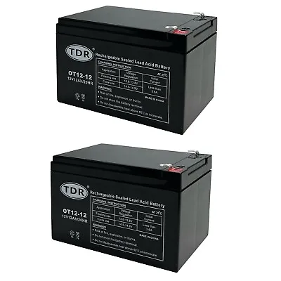 2x 2V 12Ah 6-DZM-12 Rechargeable Battery For Electric G Kart Scooter WheelChair • $90.95