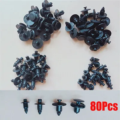 80Pcs Nylon Fairing Bodywork Push Pry Rivets Retainer Fasteners For Motorcycle • $11.22