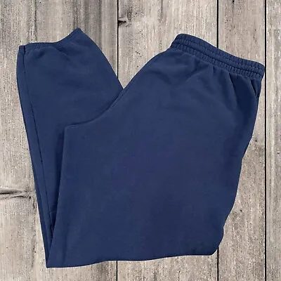 Vintage Y2K Fruit Of The Loom Jogger Sweatpants Adult XL Blue Pockets • $22