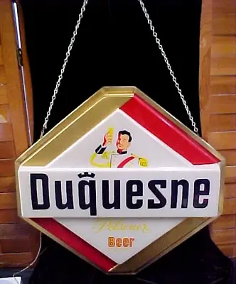 Vintage DUQUESNE Beer Bar Light 1950's Sign Breweriana Duke Man Cave TEL-A-SIGN • $159.99