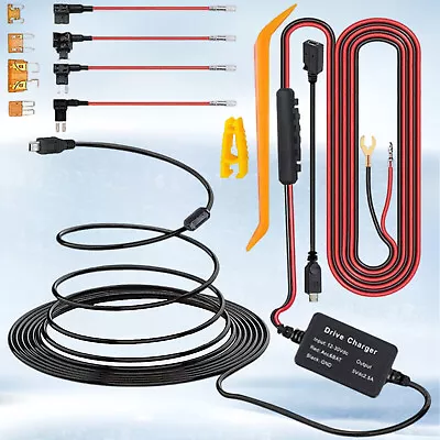 Mini Micro USB Charge Hard Wire Cable Fuse Kit Car DVR Dash Camera Hardwire • $15.32