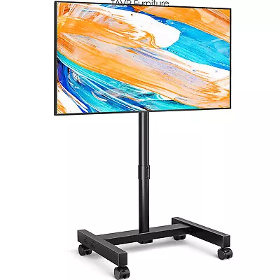 Modern Mobile TV Cart Tilt TV Stand With Lockable Wheels For 13-50 Inch TVs • $47.99