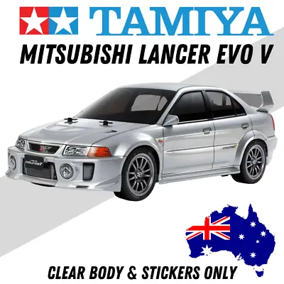 $110 • Buy Tamiya Mitsubishi Lancer Evolution Evo V 5 Clear Body Shell Set OZRC LS