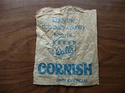 Walls Cornish Ice Cream Bag - Vintage • £2