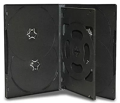 40x Hold 6 Black DVD CD Cover Cases 14mm - Holds 6 Discs • $49.45